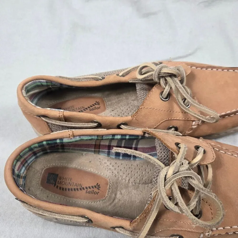 White-mountain Men's Tan and Brown Boat-shoes